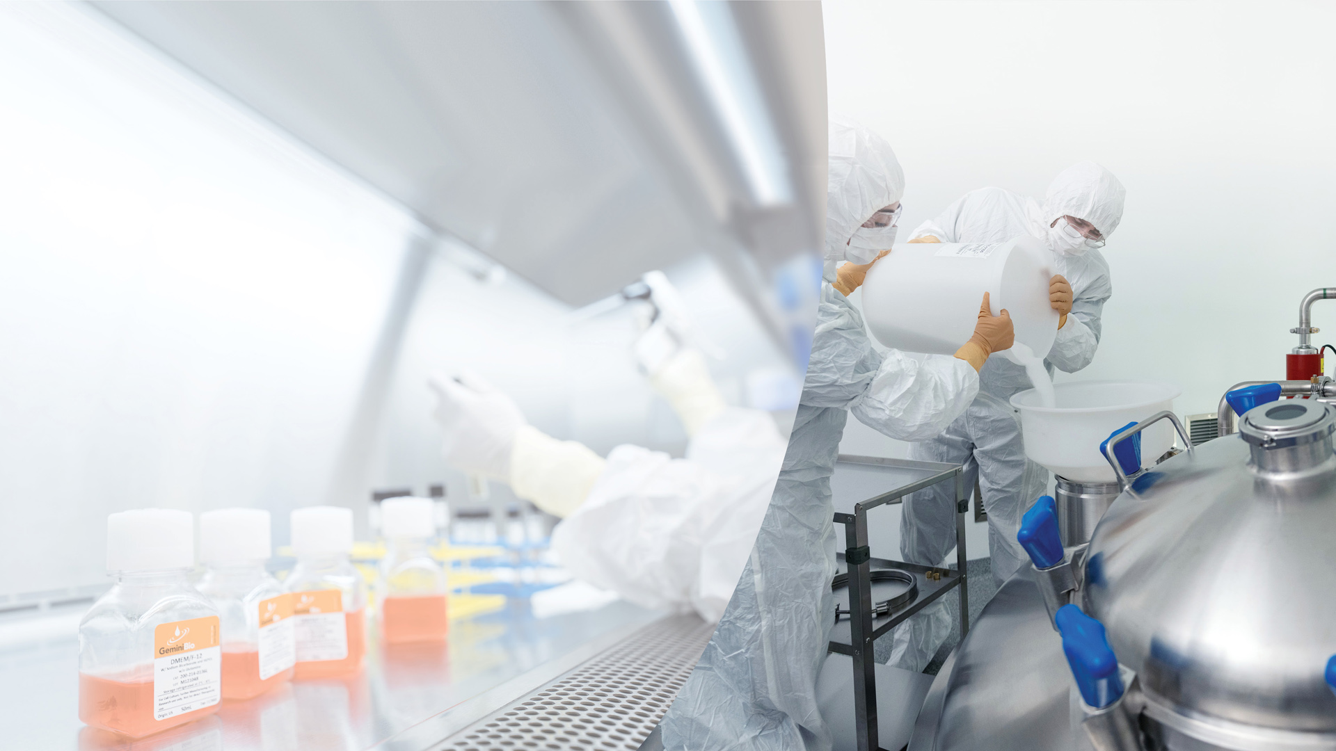 科学家将液体注入容器